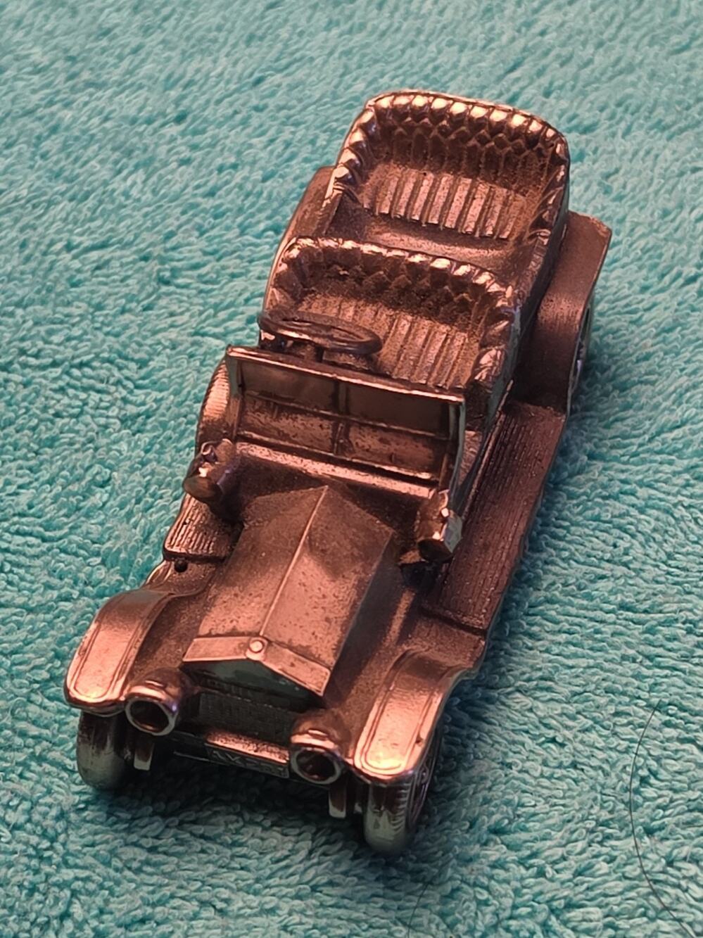 Vintage Mid-Century 1907 Rolls-Royce Silver Ghost (AX201) Metal Desk Paperweight